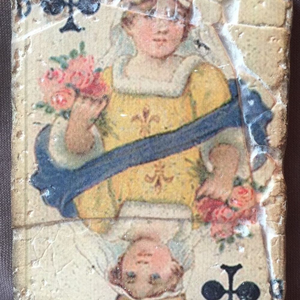 Russian Artist Tile, Queen of Clubs (17-169)